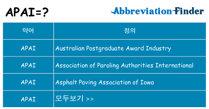 apai 대 한 무엇을 서가