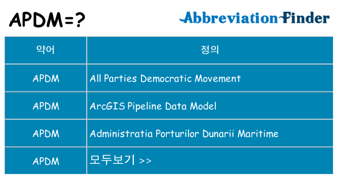 apdm 대 한 무엇을 서가