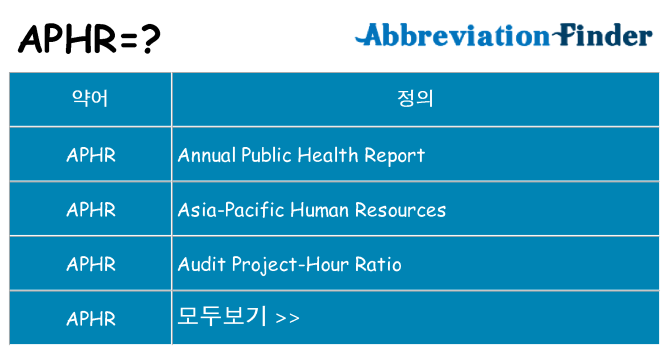 aphr 대 한 무엇을 서가
