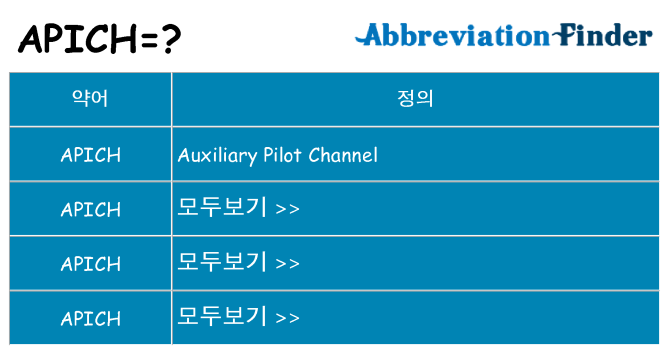 apich 대 한 무엇을 서가