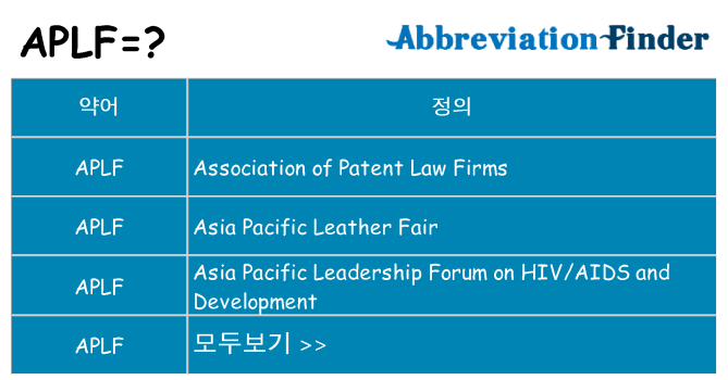 aplf 대 한 무엇을 서가