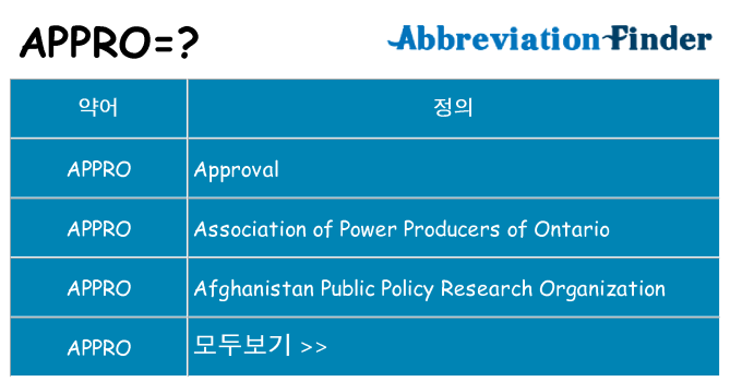 appro 대 한 무엇을 서가