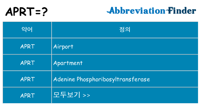 aprt 대 한 무엇을 서가