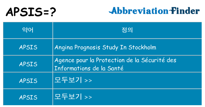 apsis 대 한 무엇을 서가