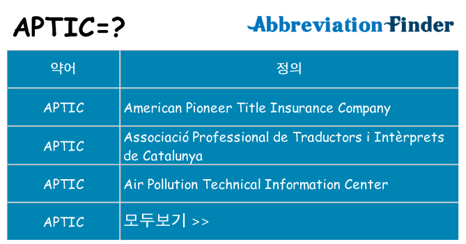 aptic 대 한 무엇을 서가