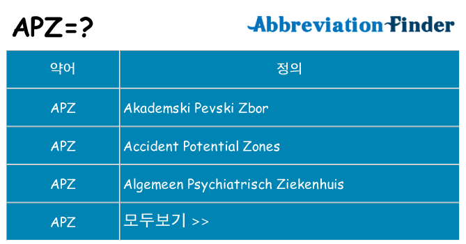 apz 대 한 무엇을 서가