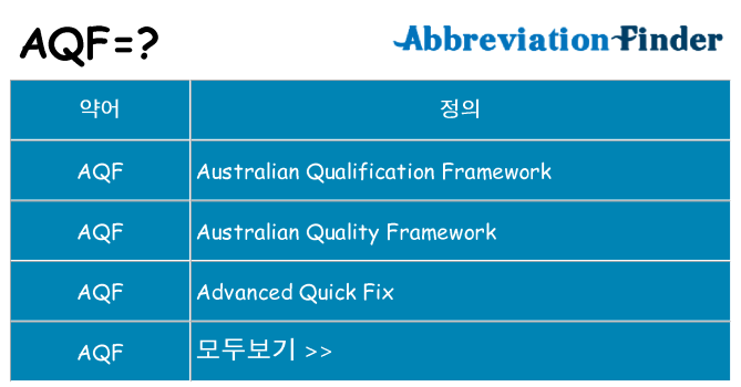 aqf 대 한 무엇을 서가