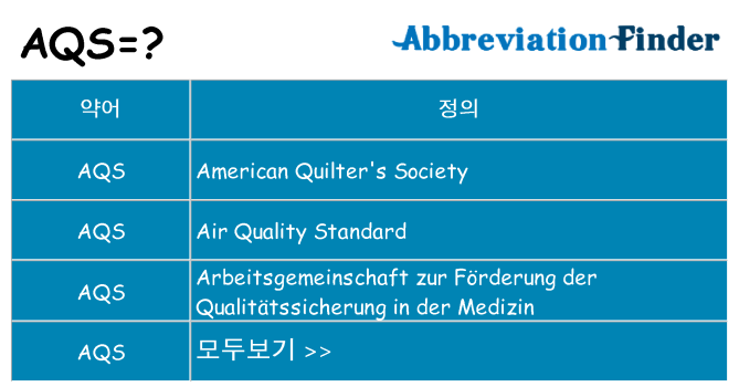 aqs 대 한 무엇을 서가