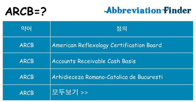 arcb 대 한 무엇을 서가