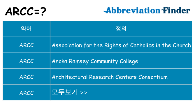 arcc 대 한 무엇을 서가