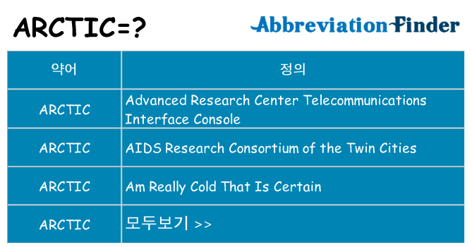 arctic 대 한 무엇을 서가