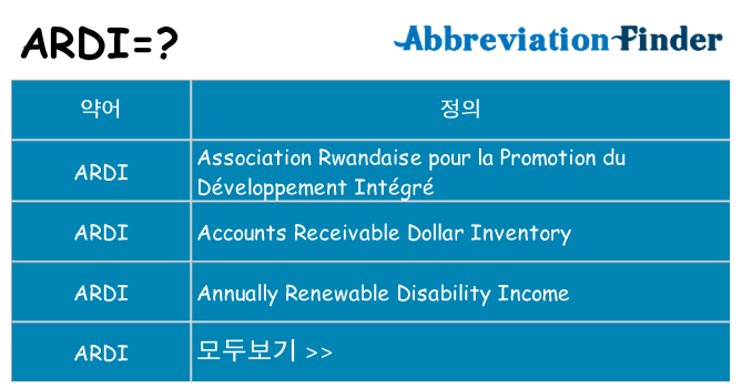 ardi 대 한 무엇을 서가