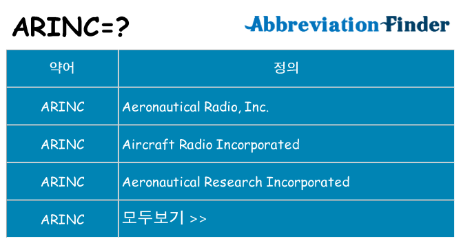arinc 대 한 무엇을 서가