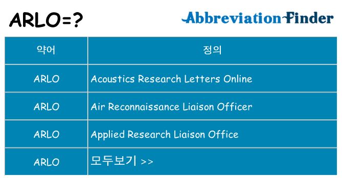 arlo 대 한 무엇을 서가
