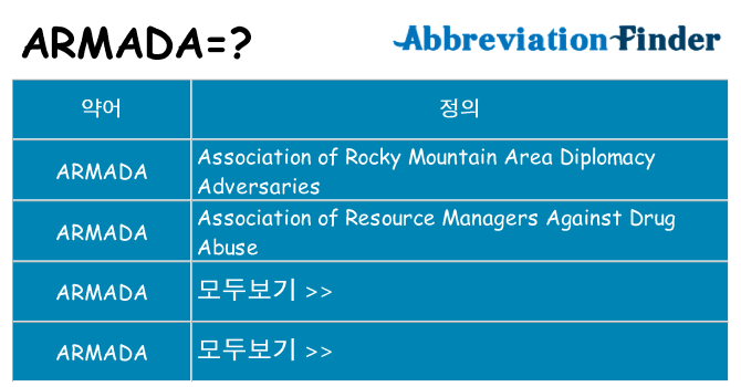 armada 대 한 무엇을 서가