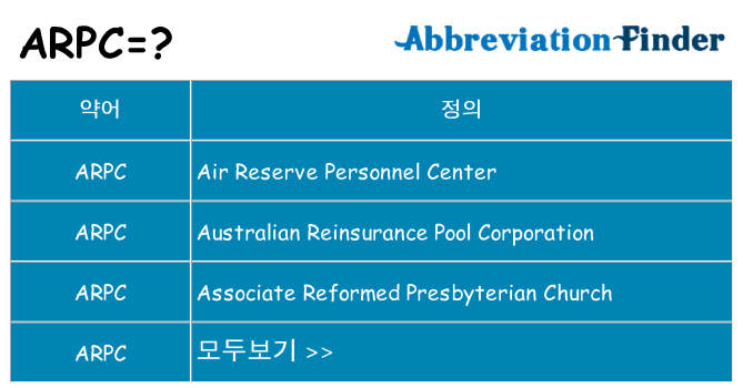 arpc 대 한 무엇을 서가