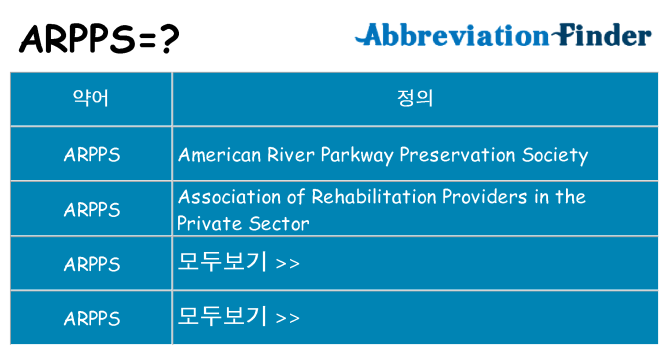 arpps 대 한 무엇을 서가