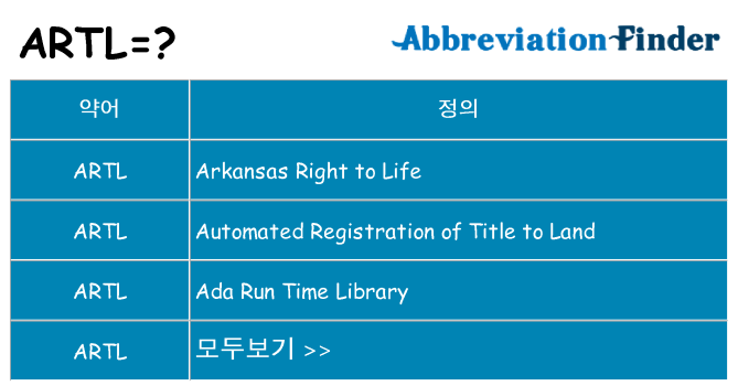 artl 대 한 무엇을 서가