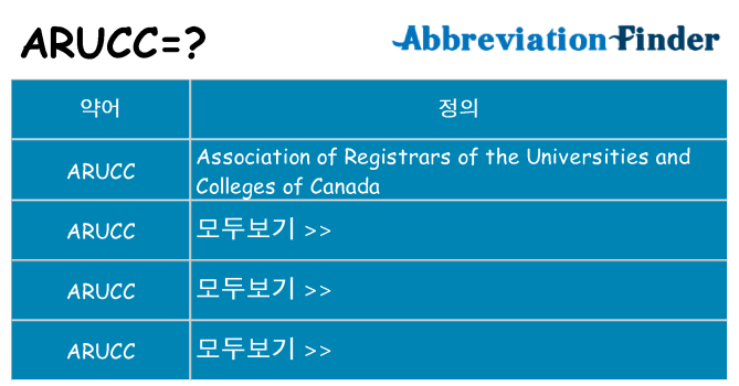 arucc 대 한 무엇을 서가