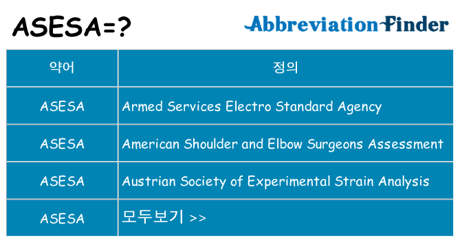 asesa 대 한 무엇을 서가