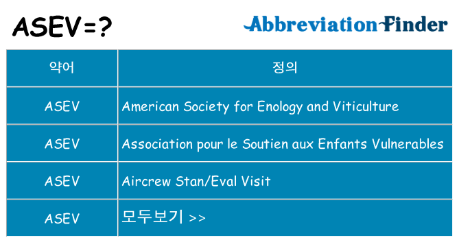 asev 대 한 무엇을 서가