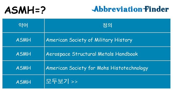 asmh 대 한 무엇을 서가