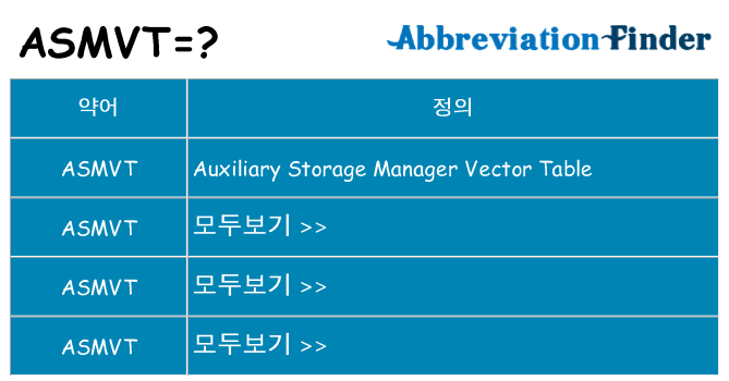 asmvt 대 한 무엇을 서가