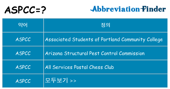 aspcc 대 한 무엇을 서가