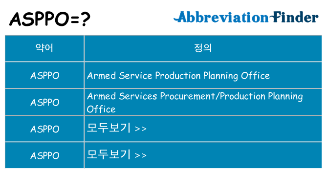 asppo 대 한 무엇을 서가