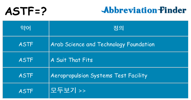 astf 대 한 무엇을 서가