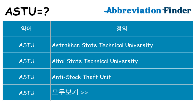 astu 대 한 무엇을 서가