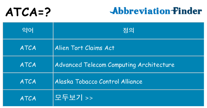 atca 대 한 무엇을 서가