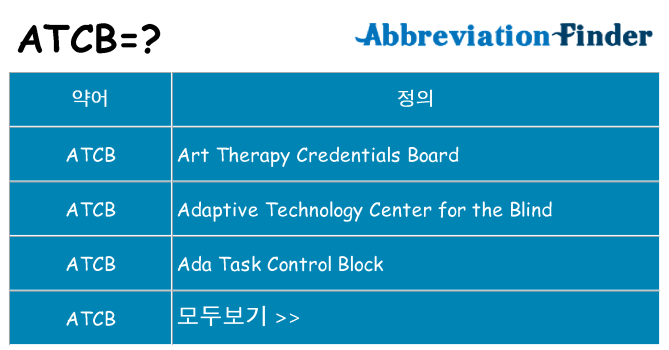 atcb 대 한 무엇을 서가