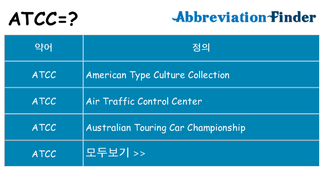 atcc 대 한 무엇을 서가