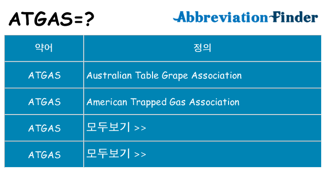 atgas 대 한 무엇을 서가