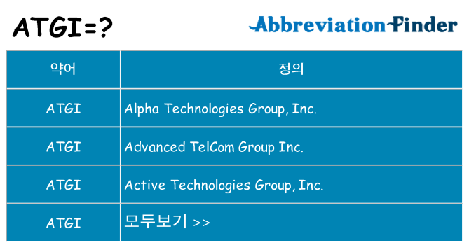 atgi 대 한 무엇을 서가
