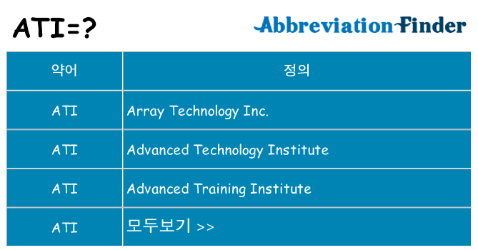 ati 대 한 무엇을 서가