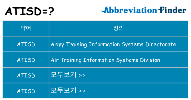 atisd 대 한 무엇을 서가