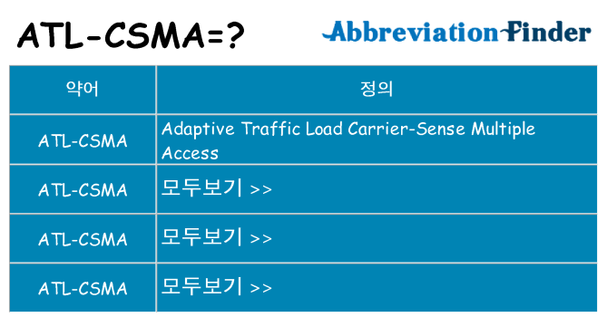atl-csma 대 한 무엇을 서가