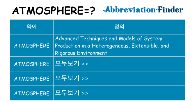 atmosphere 대 한 무엇을 서가