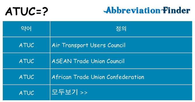 atuc 대 한 무엇을 서가