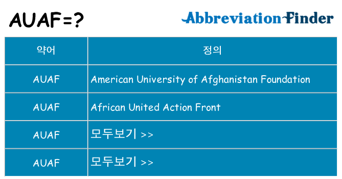 auaf 대 한 무엇을 서가