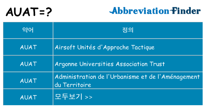 auat 대 한 무엇을 서가