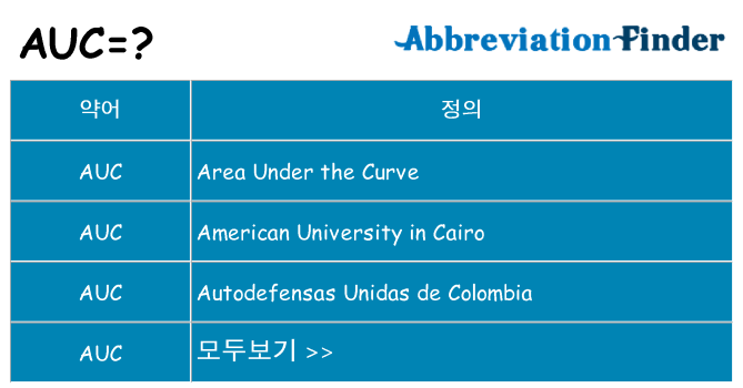 auc 대 한 무엇을 서가