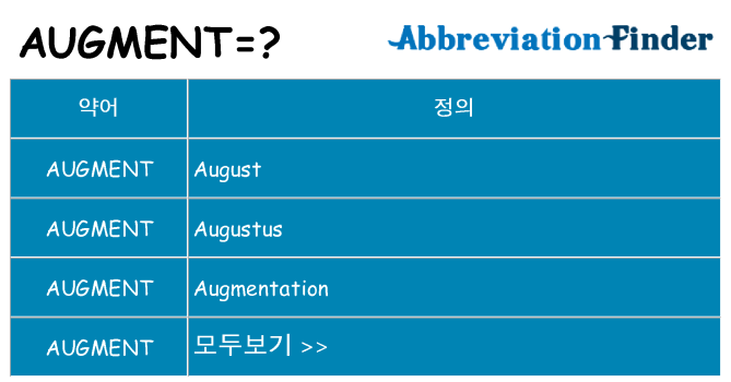 augment 대 한 무엇을 서가