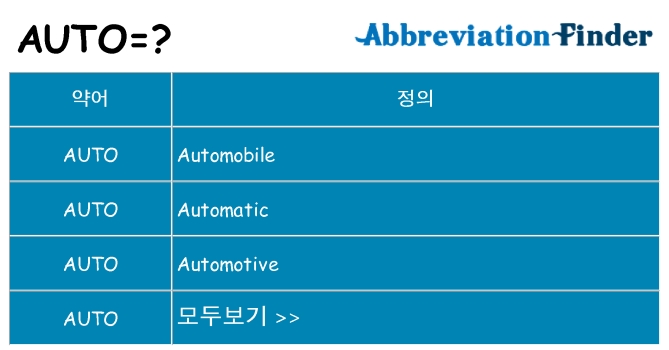 auto 대 한 무엇을 서가