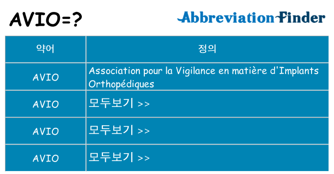avio 대 한 무엇을 서가