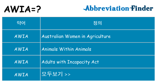 awia 대 한 무엇을 서가