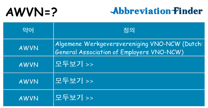 awvn 대 한 무엇을 서가