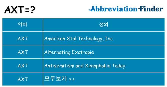 axt 대 한 무엇을 서가